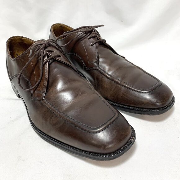 Cole Haan Dress Shoes Brown Eaton Apron Toe Derby Oxford Leather Men’s 11.5 - Picture 13 of 14
